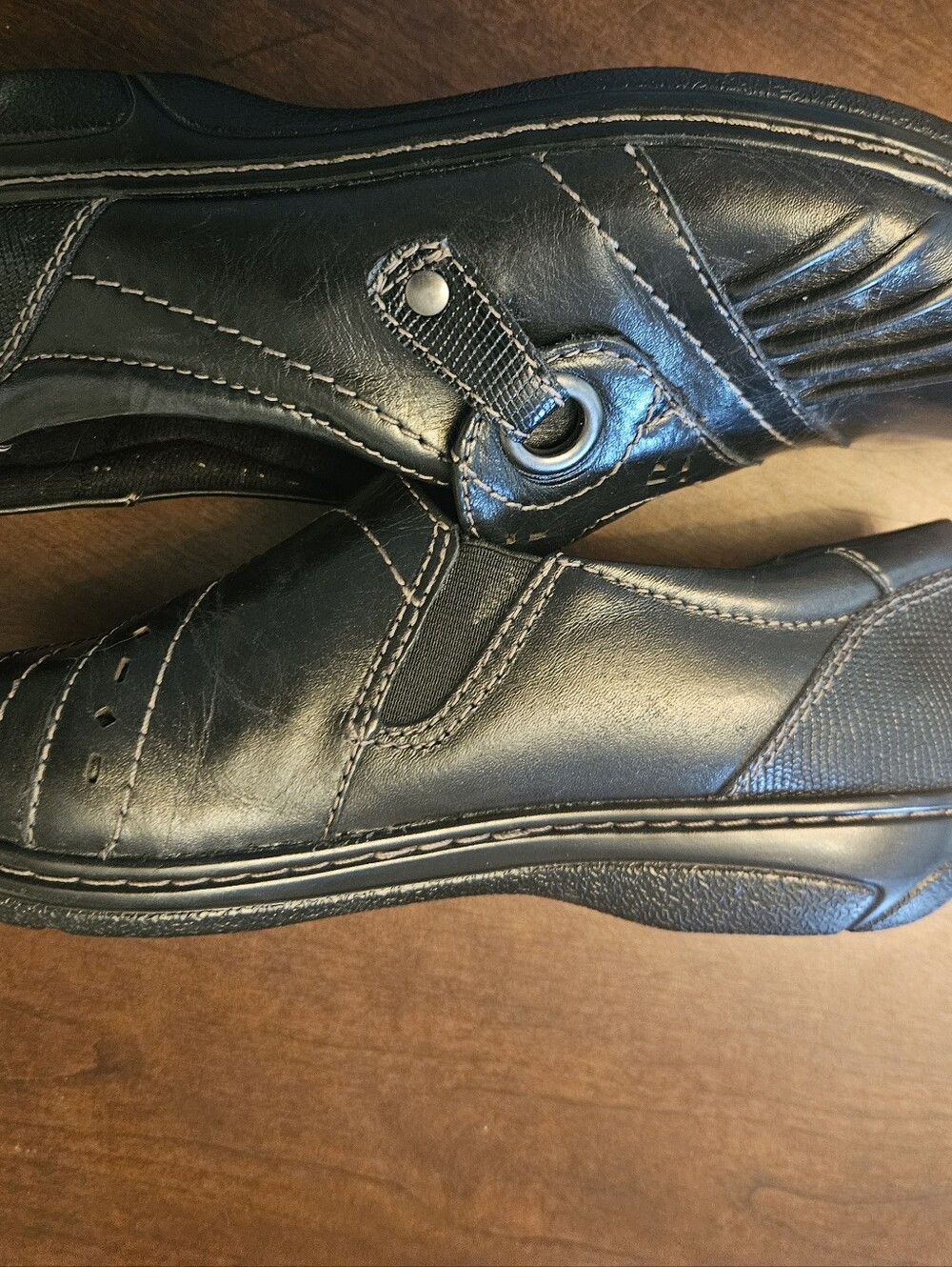 Earth Origins Black Leather Slip-On Loafers for Women New Size 8M - Picture 4 of 6